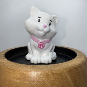 Fisher Price Little People Barbie White Cat Figure - Play And Care Pet Spa Part